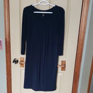 New York & Company Stretch Black Long Sleeve Dress